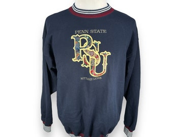 Vintage Notre Dame Crable Sportswear Sweatshirt Mens XL Blue Cotton Crew USA