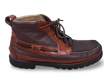 Vtg L.L.Bean Leather Chukka Boots with Vibram Soles LL Bean Katahdin Iron Works Boots (Mens Size 9.5, Brown  main image 3
