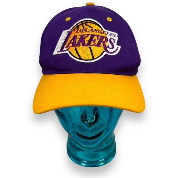 Los Angeles Lakers Snapback Hat Vintage 90s Purpl… - image 1