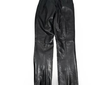 Empreinte Digitale Paris Black Leather Pants Made in France High Waist Size 40
