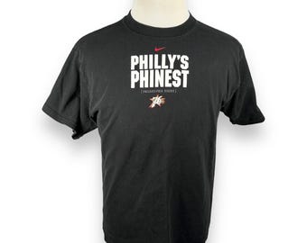 Vintage Nike Allen Iverson T-Shirt Mens Small 76ers Philly's Finest Black Sixers