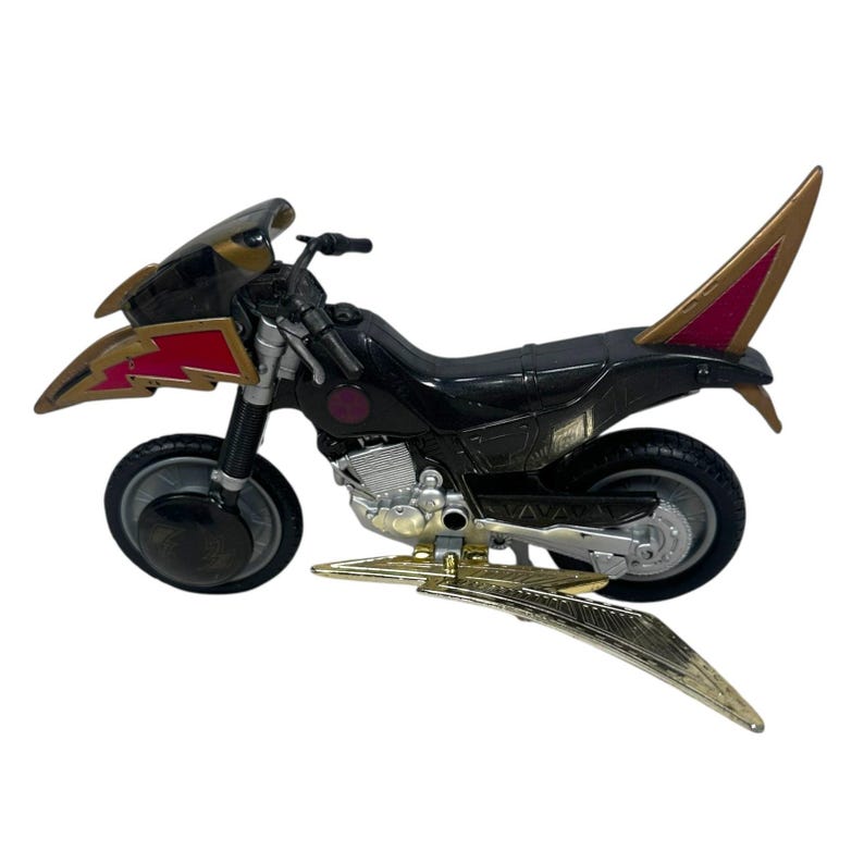 Figura de acción suelta de Bandai Power Rangers Ninja Storm Red Wind Tsunami Cycle (2002) imagen 3