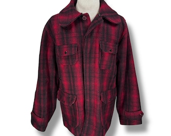 Vintage Woolrich Hunting Coat, Red Plaid, Wool, Size 42, 1930s - Etsy