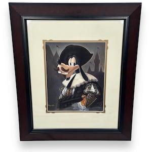 Disney Goofy Cavalier Print Art Framed by Maggie Parr Collectible Wall Decor