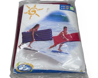 Vintage 2006 Intex The Wet Set Fabric Surf Rider Pool Float Red Blue 59196 60x29