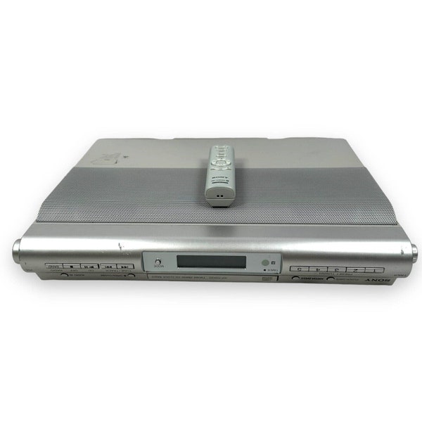 Sony ICF-CDK50 Under Cabinet Kitchen Clock Radio CD Player with Remote Silver