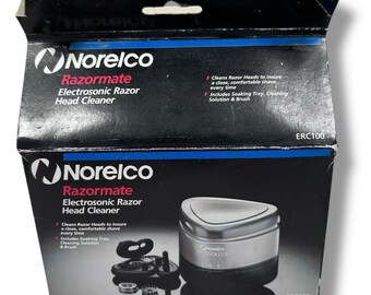 Vintage Norelco Razormate ERC100 Electrosonic Razor Head Cleaner New Open Box