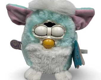 Vintage 1999 Tiger Electronics Furby Baby Mint Green Gen 1 For Parts or Repair