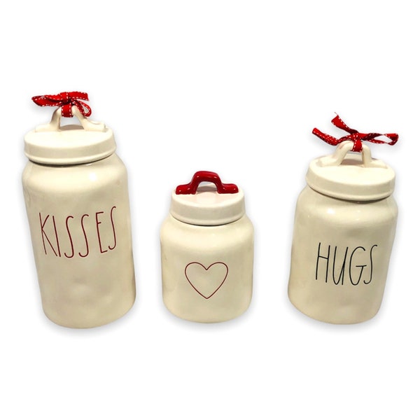 White Ceramic Canister Set Rae Dunn Etsy