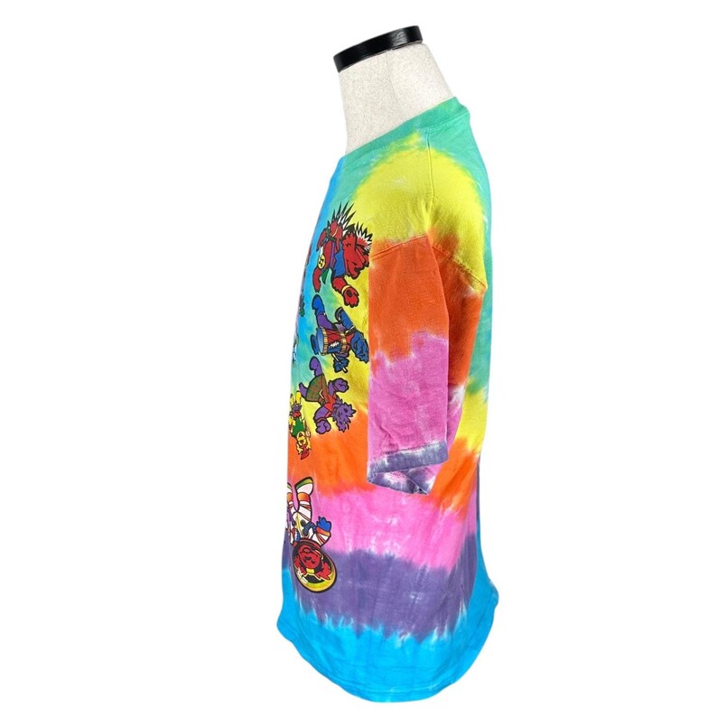 Vintage Liquid Blue Grateful Dead World Bears T-Shirt Mens Large Tie-Dye 90s USA image 4