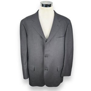 Vintage Brooks Brothers Golden Fleece Blazer Jacket Mens 46L Gray USA 100% Wool