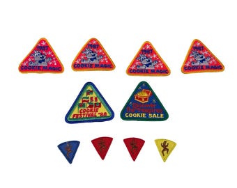 Vintage Girl Scouts Patches Embroidered Collectible Badges Design Lot of 10