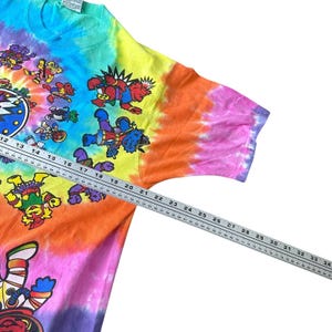 Vintage Liquid Blue Grateful Dead World Bears T-Shirt Mens Large Tie-Dye 90s USA image 10