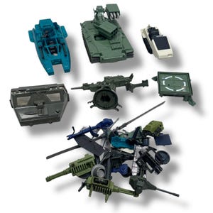 Vintage GI Joe Vehicles and Parts Lot Mixed Accessories Pieces 1980s Tank Boat