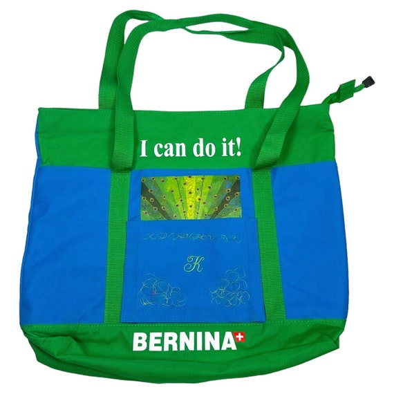 Bernina Blue Green Canvas Double Handles I Can Do… - image 2