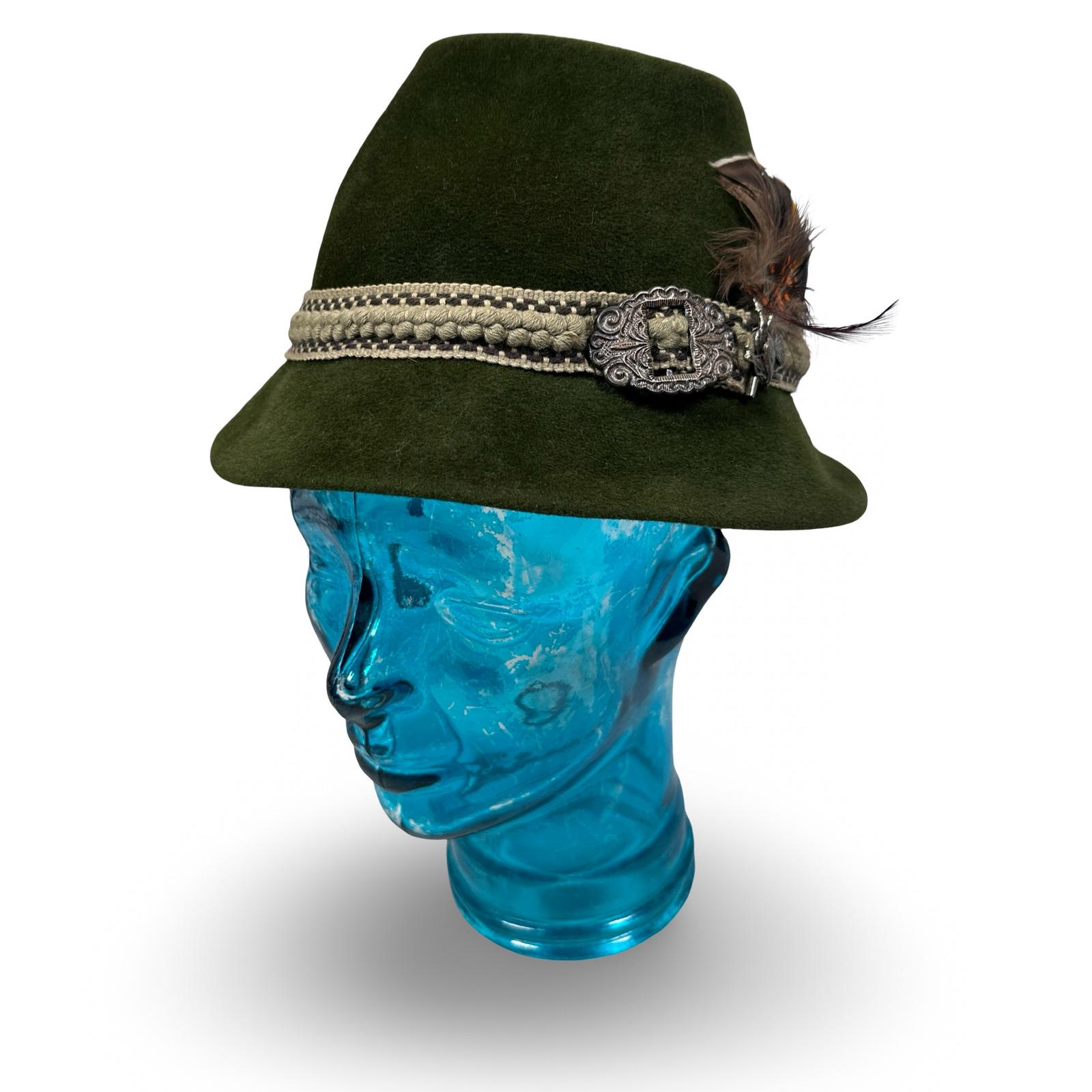 Vintage Austrian Emerald Green dyed Beaver Fur Cap Hat ~ SELENE Vintage Selene Italy Green Fur Felt Fedora Bucket Hat - Etsy main image 2