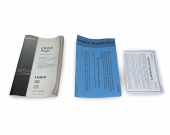 Sony DVP-NC85H CD/DVD Player Instructions Manual Warranty Registration Only