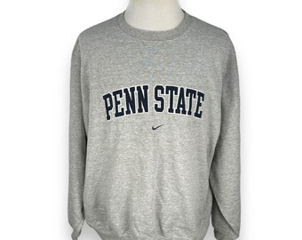 Vintage Nike Penn State Sweatshirt Mens 2XL XXL Center Check Swoosh Gray Crew