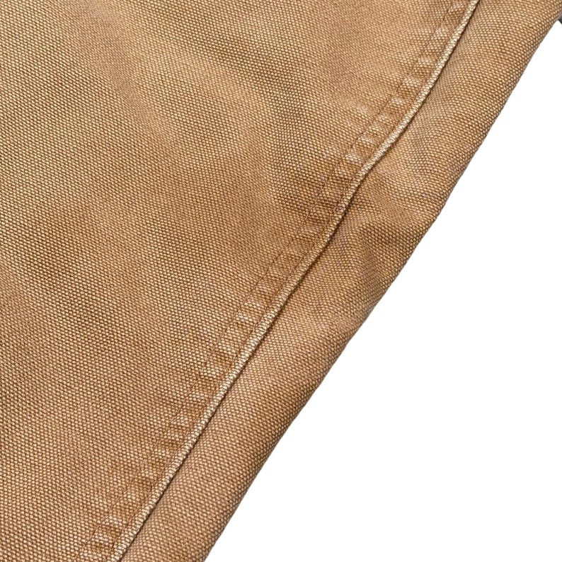 Carhartt B136 Double Knee Work Pants Brown Canvas Dungaree Mens 40x30 Distressed image 12