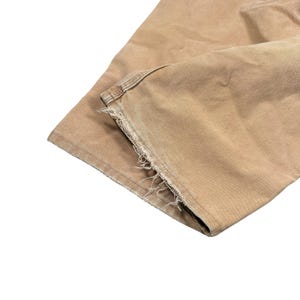 Carhartt B136 Double Knee Work Pants Brown Canvas Dungaree Mens 40x30 Distressed image 10