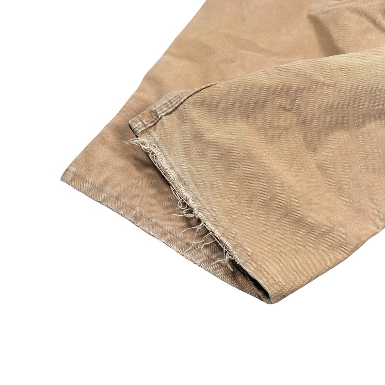 Carhartt B136 Double Knee Work Pants Brown Canvas Dungaree Mens 40x30 Distressed image 10