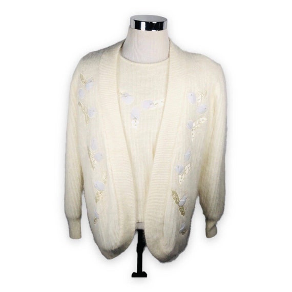 Carter Classics Womens Angora Cardigan Vintage Sw… - image 1