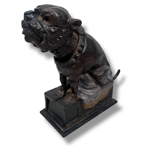 Antique Cast Iron Bulldog - Etsy