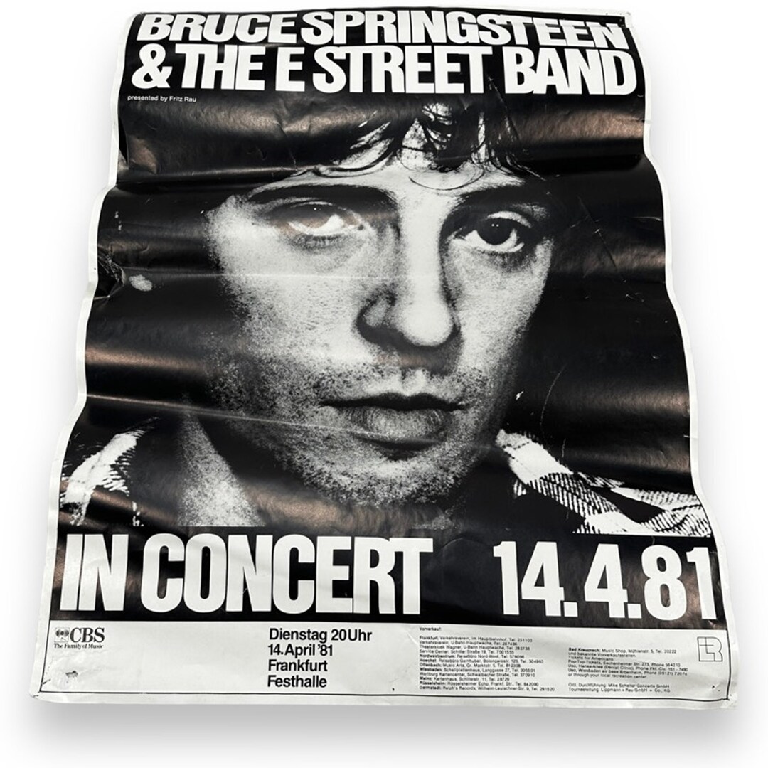Bruce Springsteen E Street Band Poster Vintage Germany Concert Etsy