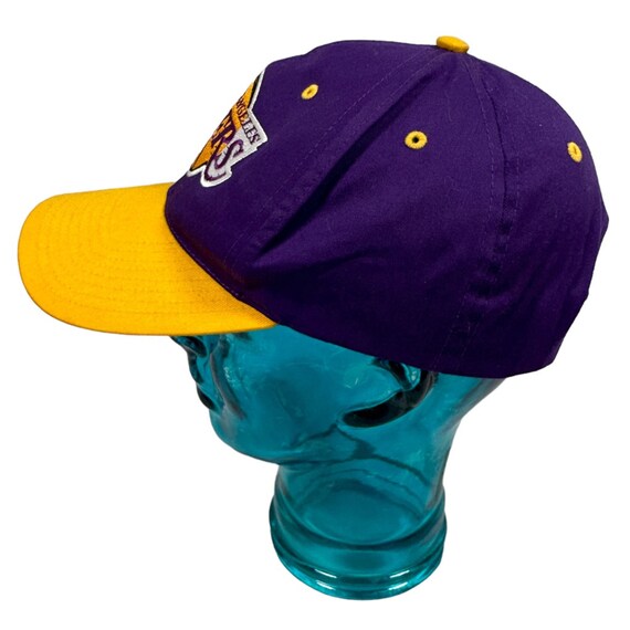 Los Angeles Lakers Snapback Hat Vintage 90s Purpl… - image 4