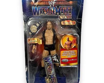 Vintage Steve Austin WrestleMania X-Seven Wrestling Figure Jakks 2001 Pacific