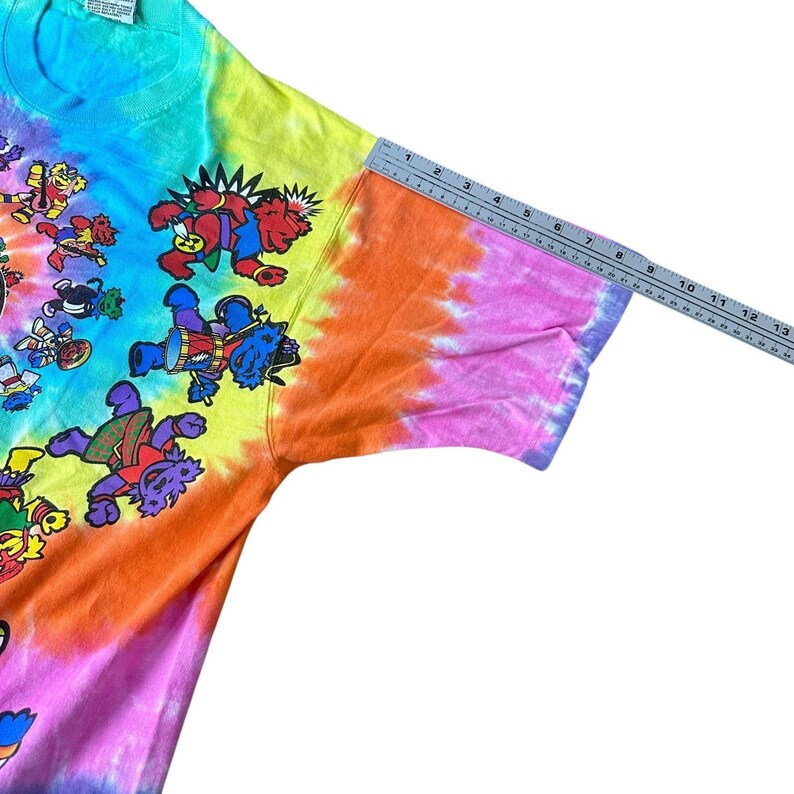 Vintage Liquid Blue Grateful Dead World Bears T-Shirt Mens Large Tie-Dye 90s USA image 9