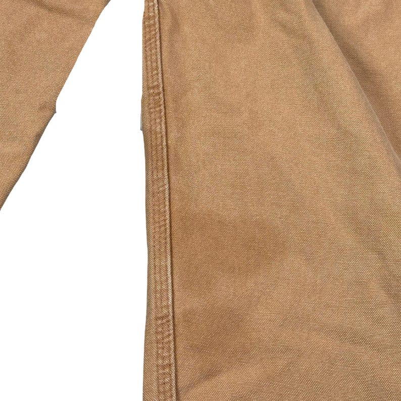 Carhartt B136 Double Knee Work Pants Brown Canvas Dungaree Mens 40x30 Distressed image 11