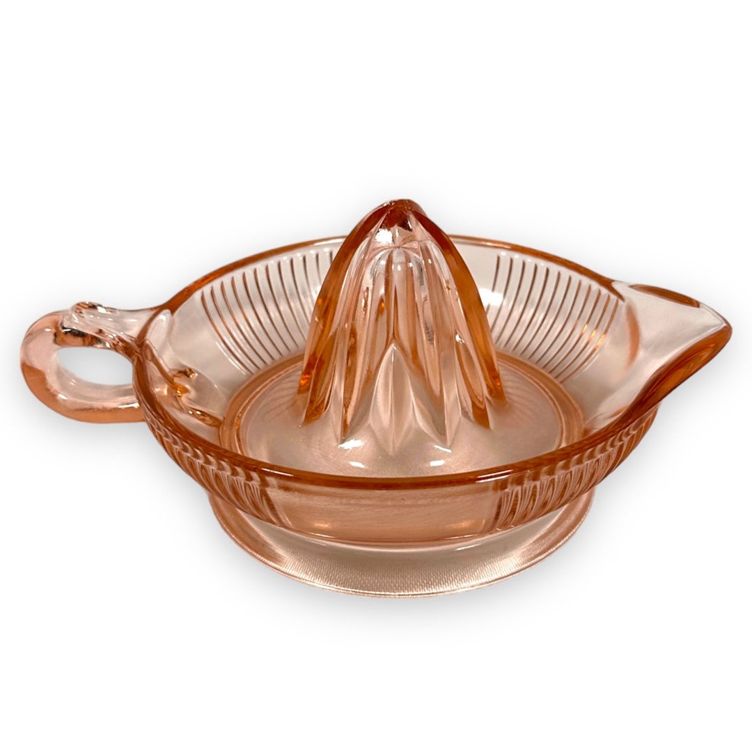 Vintage Pink Depression Glass Citrus Juicer MCM Reamer With Etsy