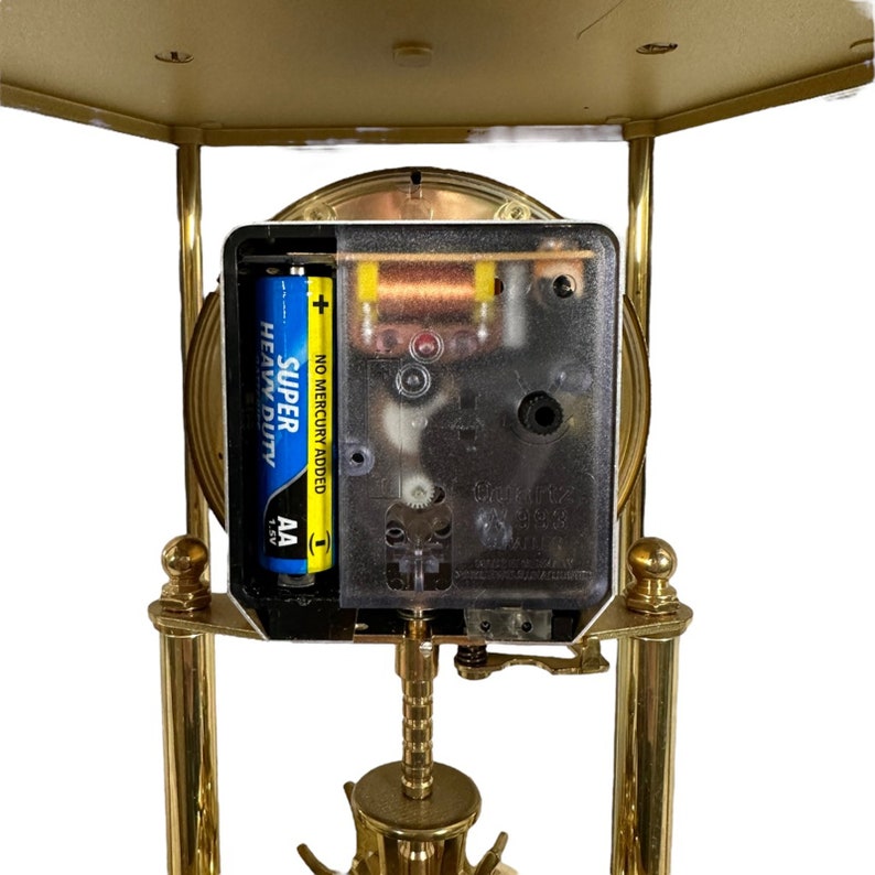 Bulova Anniversary Mantle Desk Clock Brass Vintage Quartz Etsy