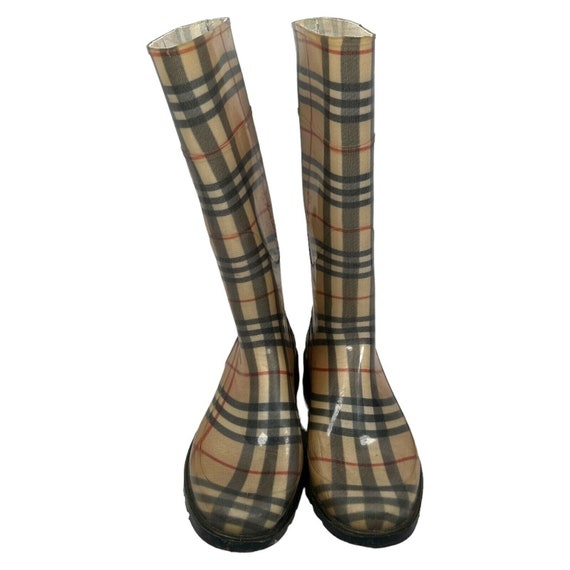 Burberry Vintage Check Rain Rubber Boots Women's … - image 2