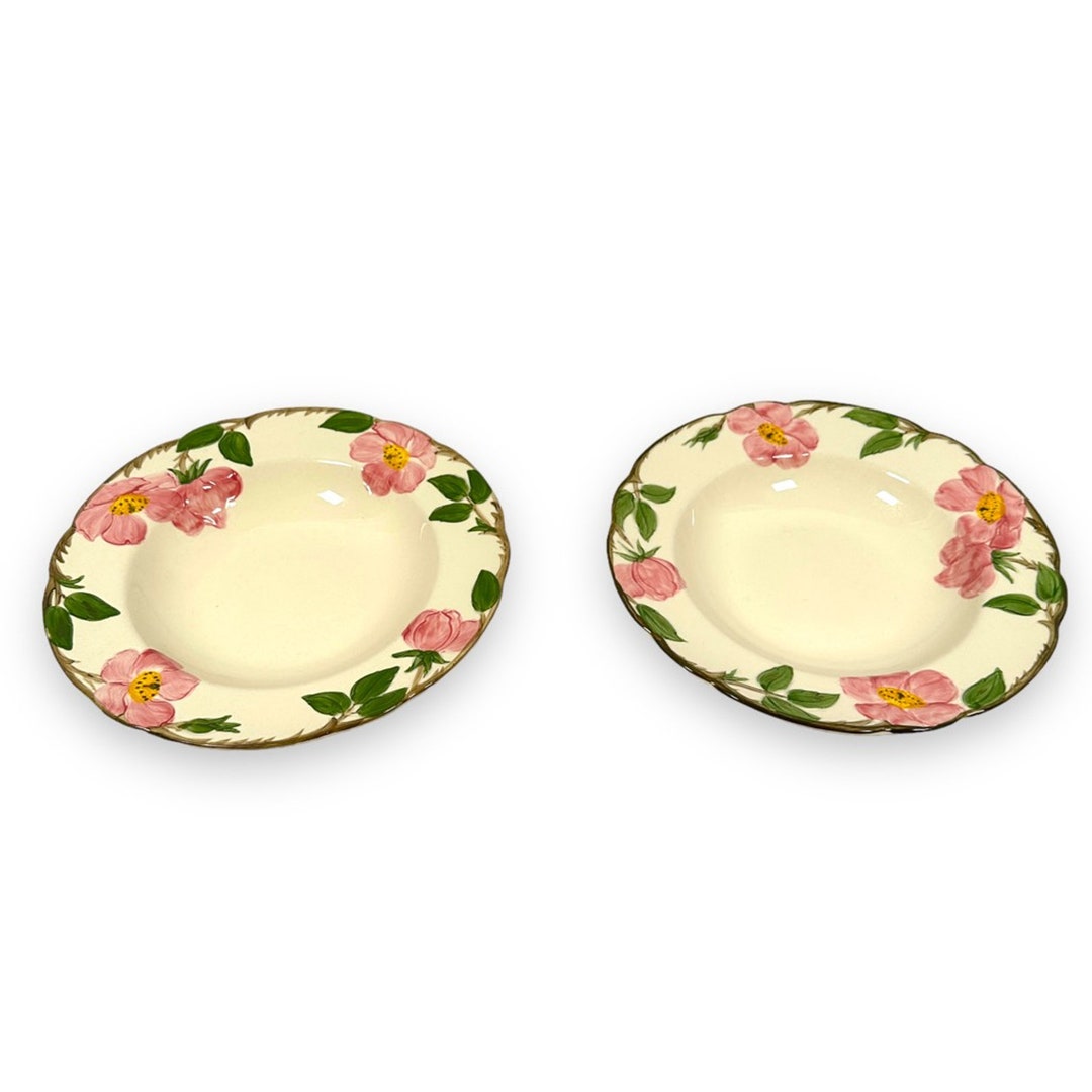 Franciscan Desert Rose Soup Pasta Bowls Vintage Lot 2 Floral Etsy