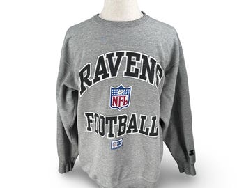 Vintage Starter Baltimore Ravens NFL Gray Sweatshirt Mens XL Made in USA