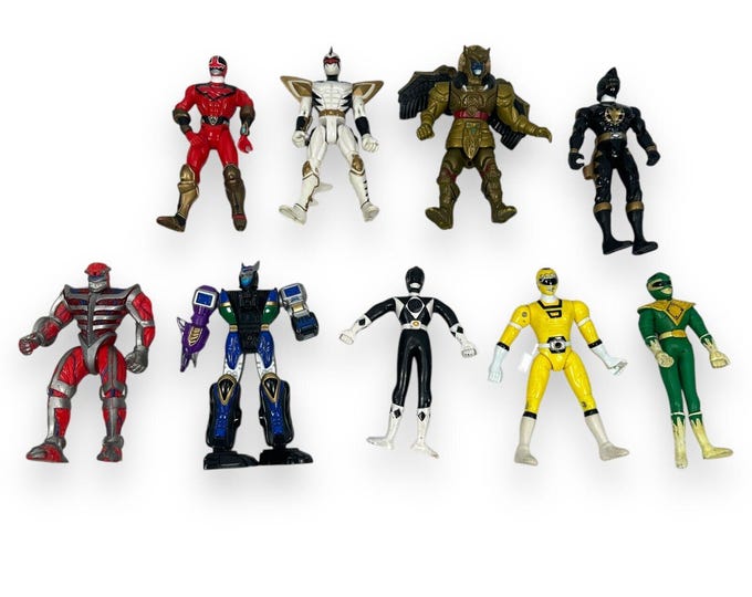 Vintage Power Rangers Action Figures Lot of 9 Bandai Sabin Collectable ...