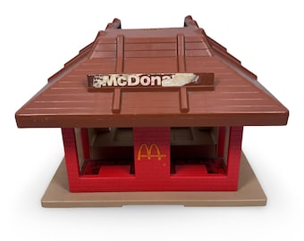 Vintage Playskool McDonalds Restaurant Playset No 430 Red Brown 1970s Toy