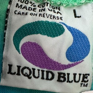 Vintage Liquid Blue Grateful Dead World Bears T-Shirt Mens Large Tie-Dye 90s USA image 7