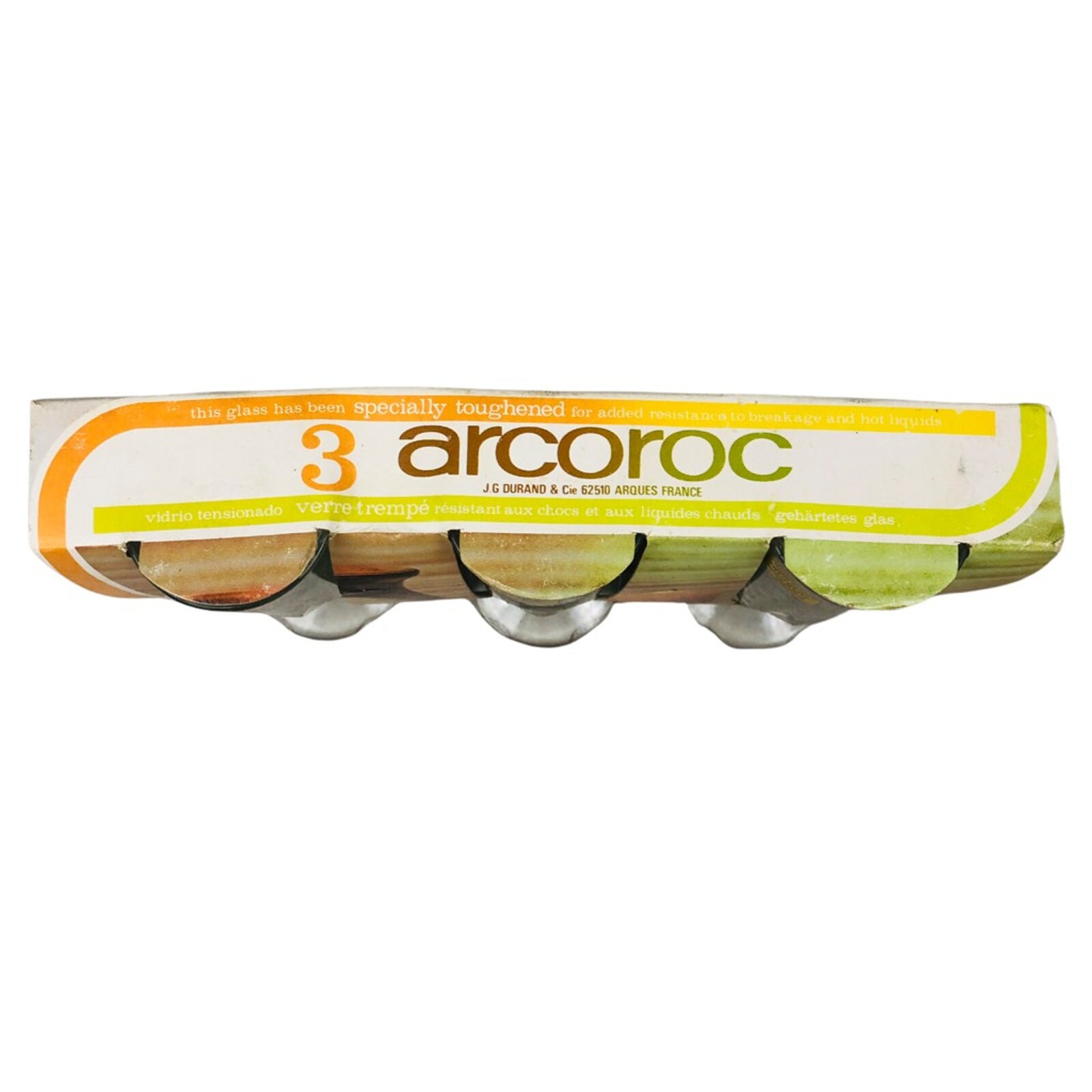 Arcoroc Glass Flutes Set 3 Flute Heat Resisting Glassware Champagne