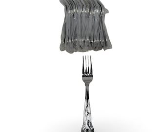Capco Stainless Dinner Forks CAO12 Pattern Shell Scroll Lot of 27 New