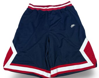 red and blue nike shorts