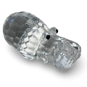 Swarovski Silver Crystal Hippo Figurine Rare Encounters Max Schreck Clear