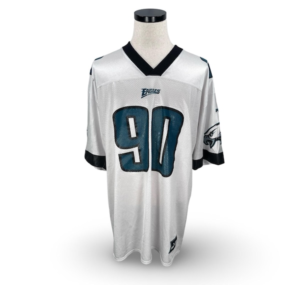 Puma, Mens Puma Philadelphia Eagles Corey Simon 90 Jersey White XL Vintage NFL Mesh