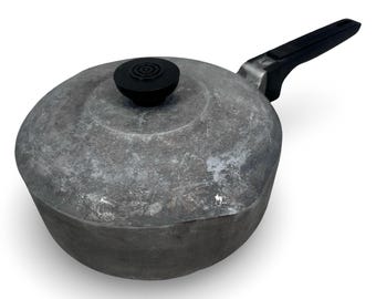 Wagner Ware Magnalite 4672P Saucepan with Lid Vintage Cast Aluminum Gray USA