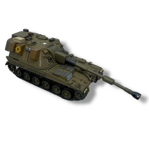 Vintage M109 Paladin Howitzer Tank Military Plastic 1:72 Scale Model Built