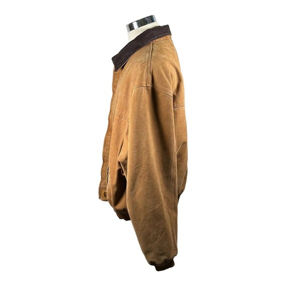Carhartt Mens Bomber Jacket Vintage J14 Brown Insulat… Gem