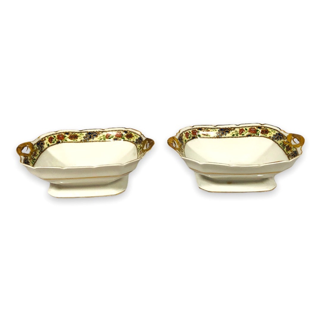 T&V Limoges La Cloche France White Porcelain Floral Vegetable Etsy