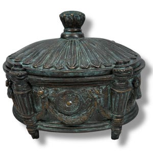 Vintage Maitland Smith Vintage Bronze Neoclassical Urn Container w/ Lid Ornate